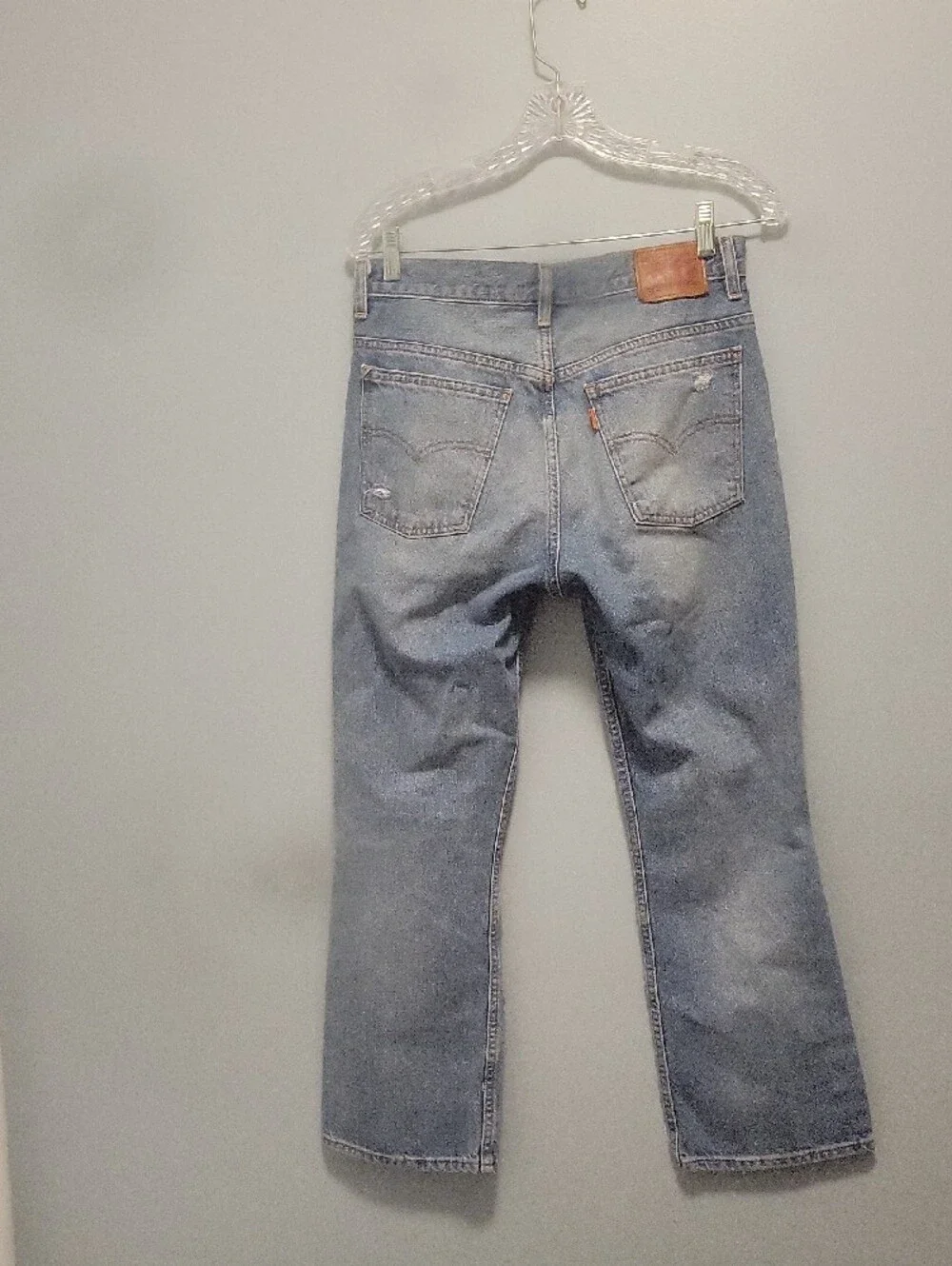 Vintage 517 Levi's Light Blue Distressed Straight Jeans